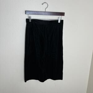 Kips Bay Black Velvet Pencil Skirt 10